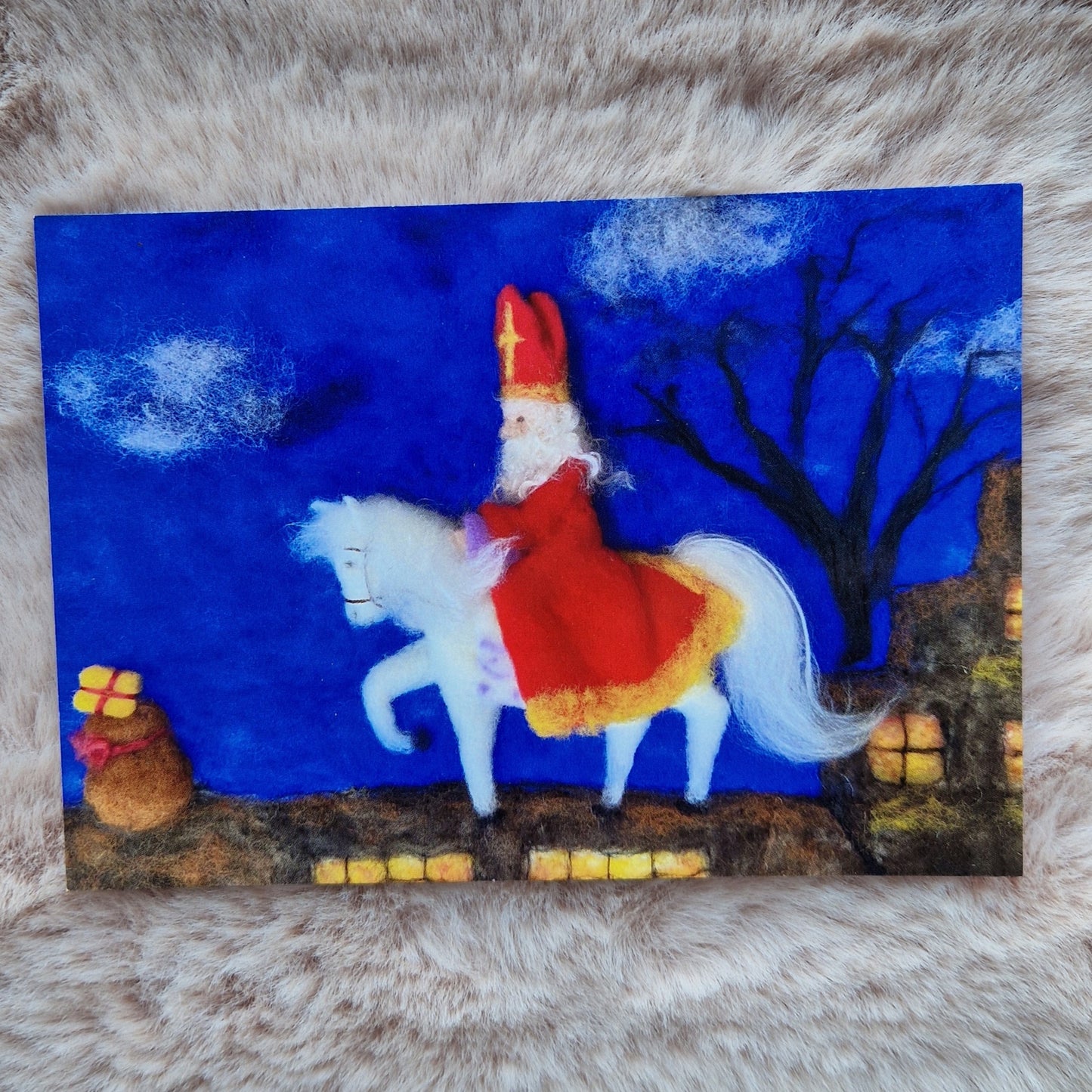 postcard Sinterklaas - wolfeetje